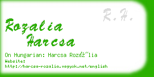 rozalia harcsa business card